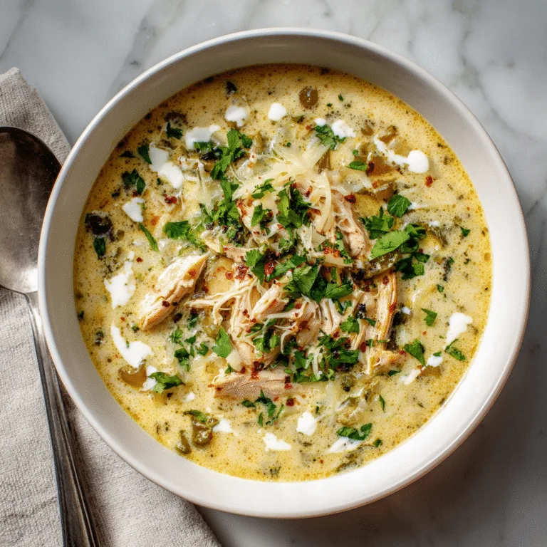 Chile Relleno Soup with Chicken (Creamy, Cheesy & Comforting)