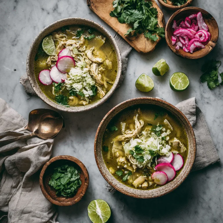Chicken Pozole Verde (Mexican Green Pozole)