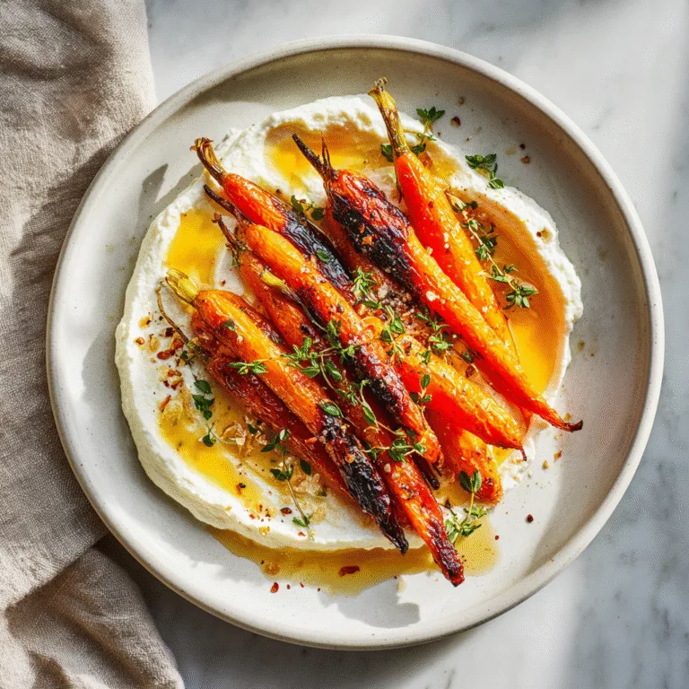 Roasted Carrots with Whipped Ricotta & Hot Honey
