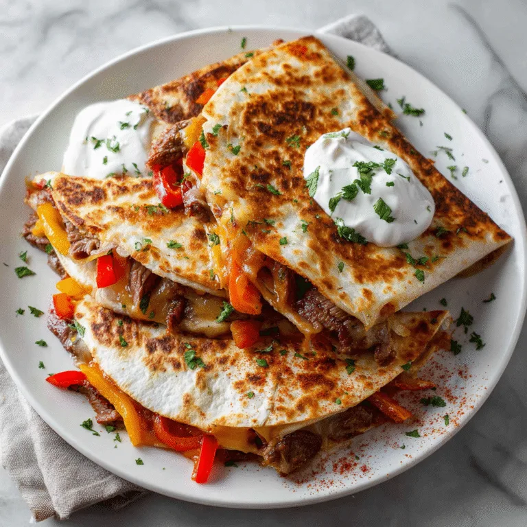 Steak Fajita Quesadillas (Quick, Cheesy & Flavor-Packed Dinner)