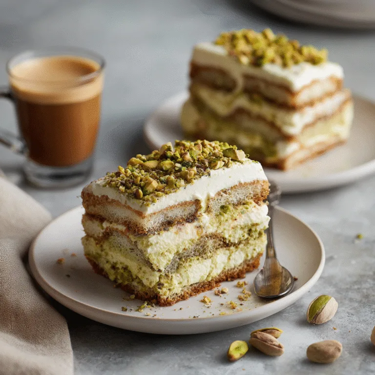 Pistachio Tiramisu (Creamy, Elegant & No-Bake Dessert)