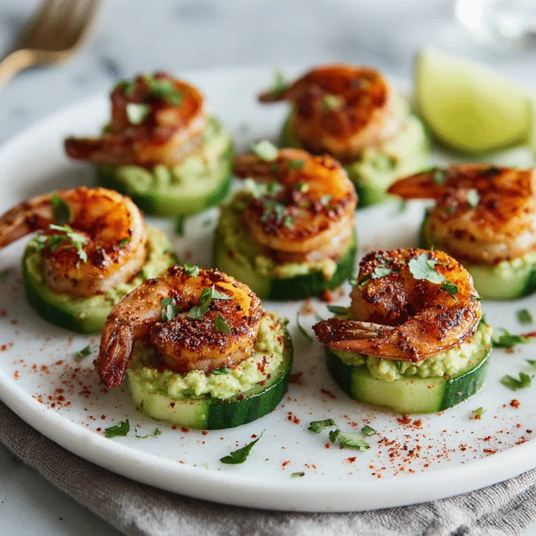 Blackened Shrimp Avocado Cucumber Bites (Fresh, Flavorful & Perfectly Bite-Sized)