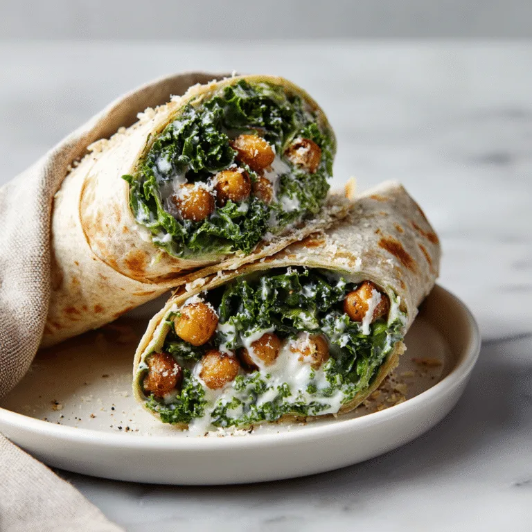 Crunchy Caesar Kale Wrap