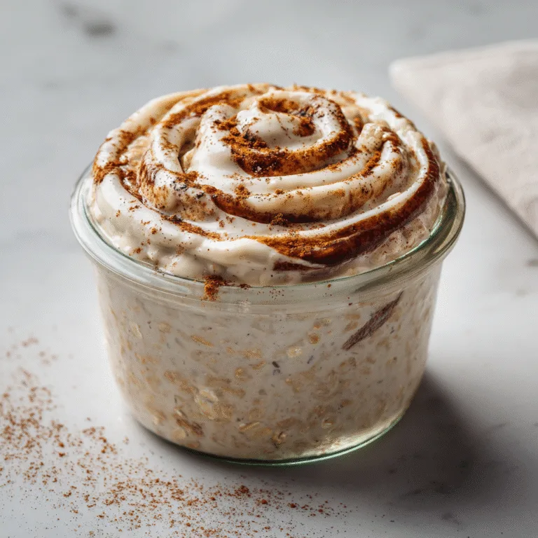 Cinnamon Roll Overnight Oats