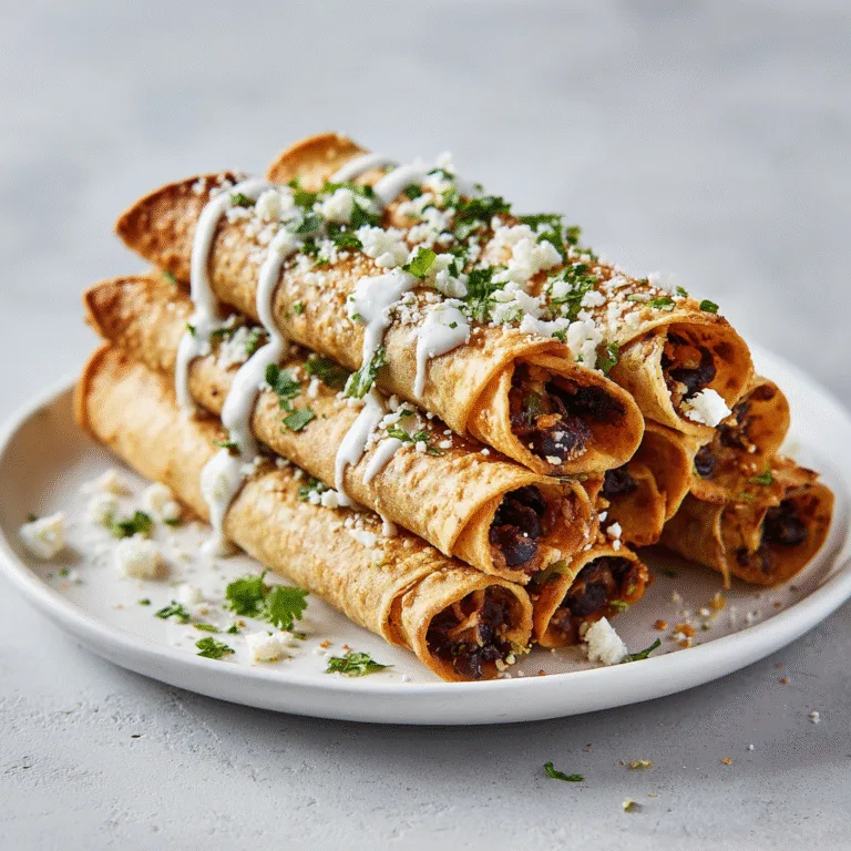 Black Bean Flautas (Taquitos) 🌮✨