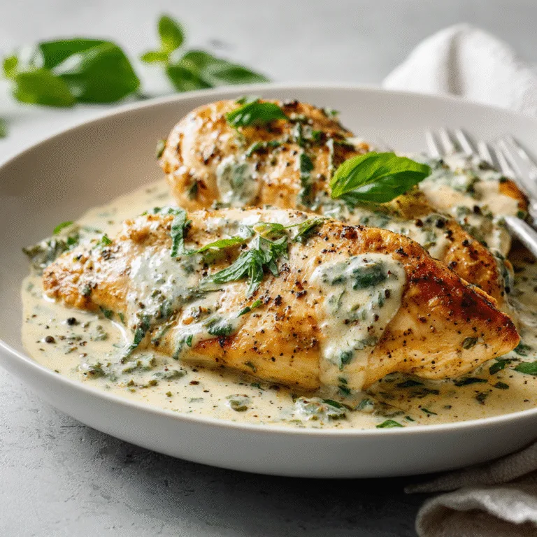 Chicken in Basil Cream Sauce: A Rich, Creamy Italian-Inspired Delight