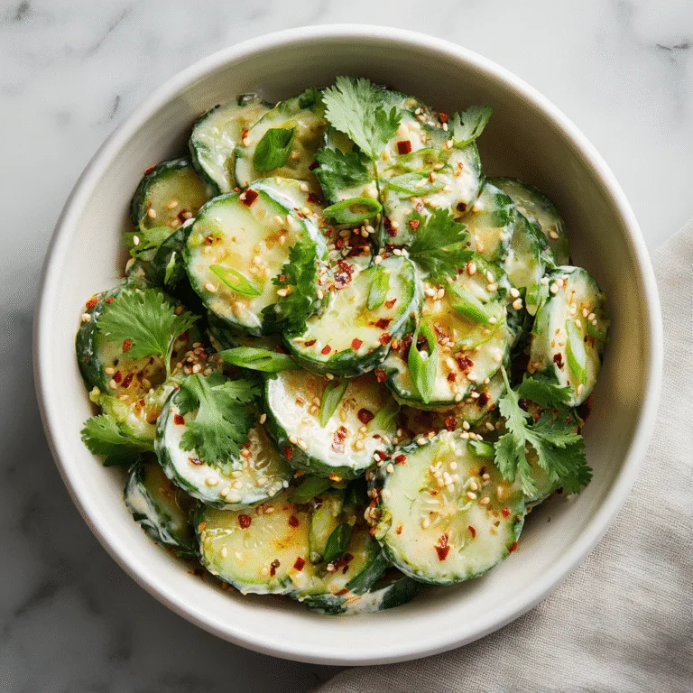 Creamy Asian Cucumber Salad Bowl: Crisp, Refreshing & Irresistibly Creamy
