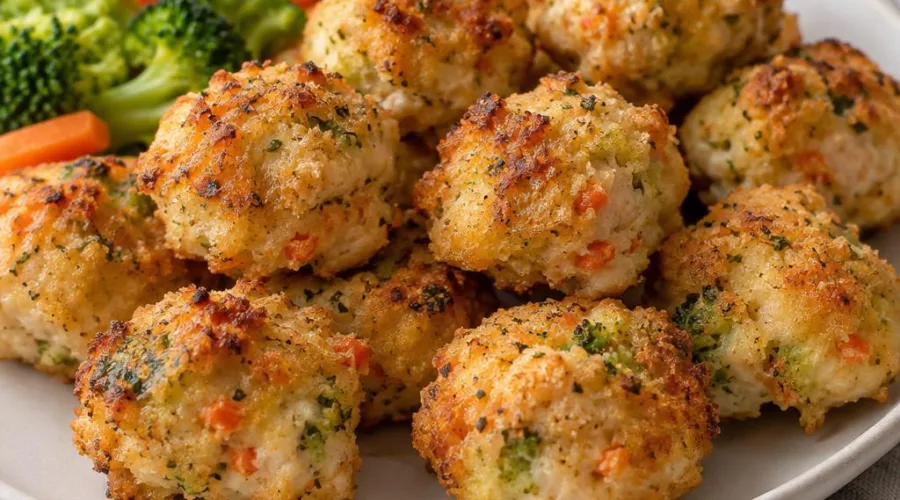 Kid-Approved Cheesy Baked Chicken and Veggie Bites
