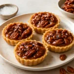 Salted Caramel Pecan Tartlets with Sea Salt Flakes