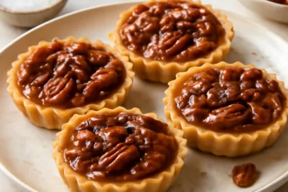 Salted Caramel Pecan Tartlets with Sea Salt Flakes