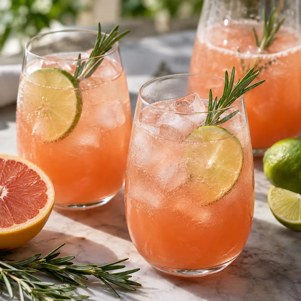 Sparkling Rosemary Grapefruit Refresher: Sophisticated Non-Alcoholic Cocktail